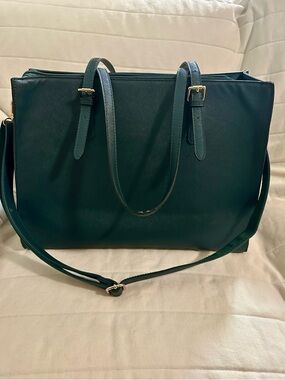 Elegant Dark Green Tote Bag with Adjustable Straps